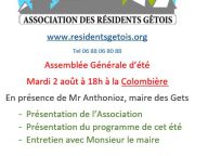 Programme de l'Assemblée générale d'été le 2 Août 2016