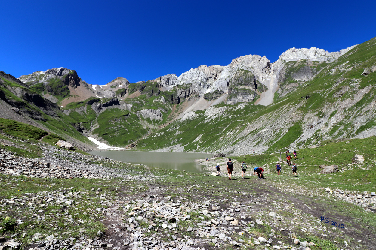 Lac de la Vogealle l'arrivee