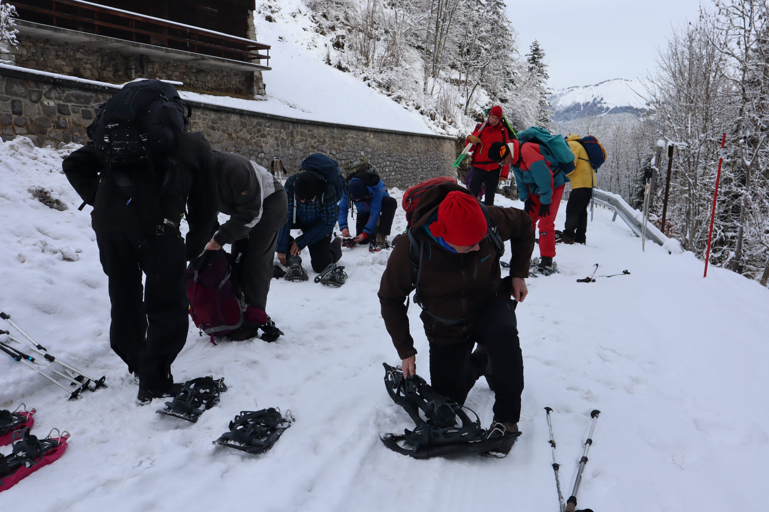 ARG Rando raquette J1 1 depart le Bene Samoens